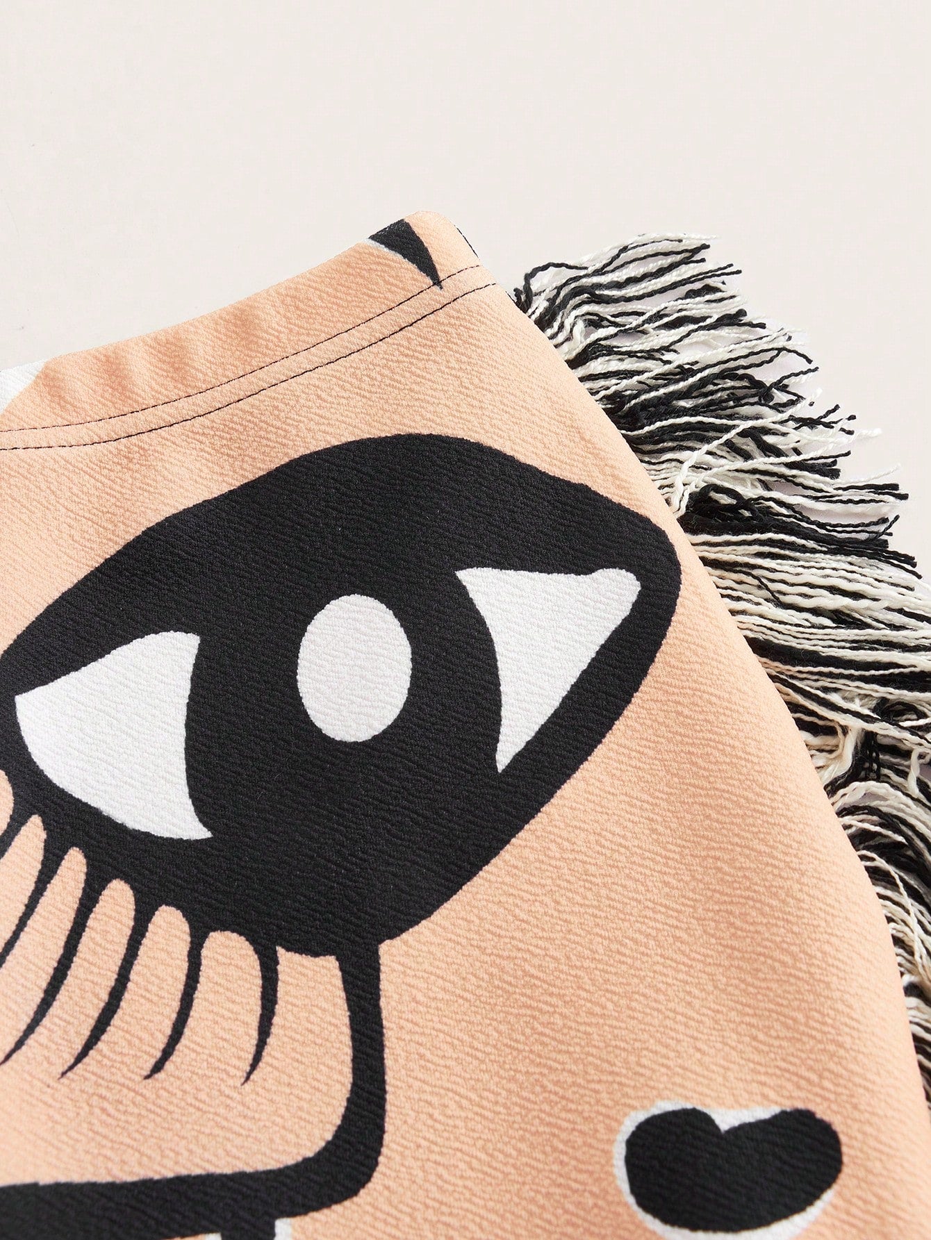 Slayr Women's Printed Tassel Hip-Covering Retro Casual Fashion Mini Skirt