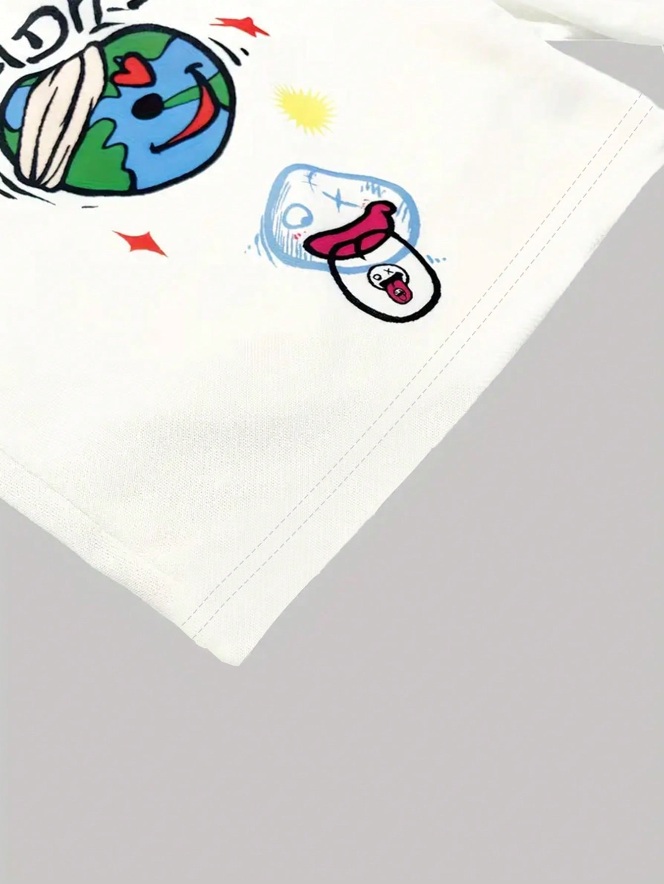 INAWLY Women Drawstring Waist Cartoon Print Shorts With Slogan And Pockets, Casual