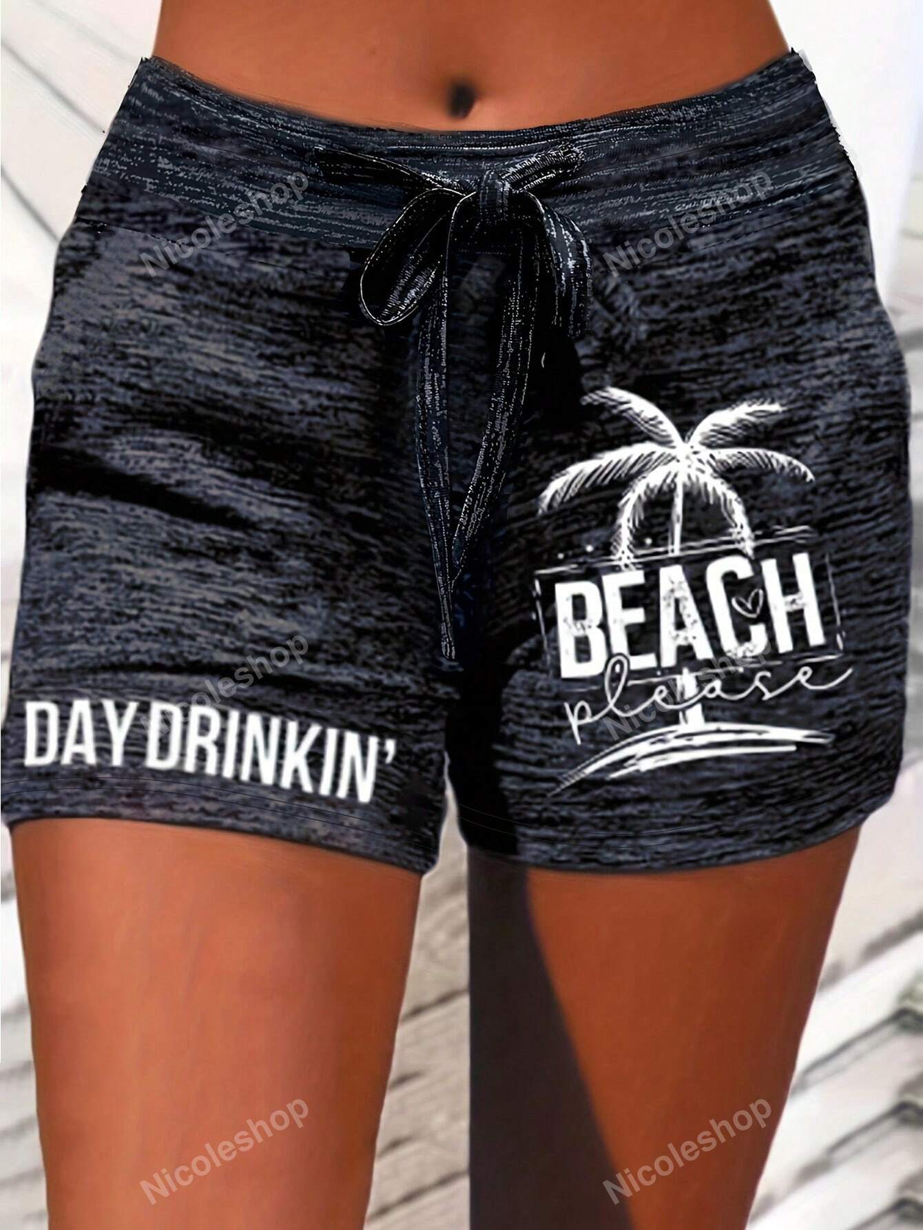 Summer Casual Slogan Printed Shorts