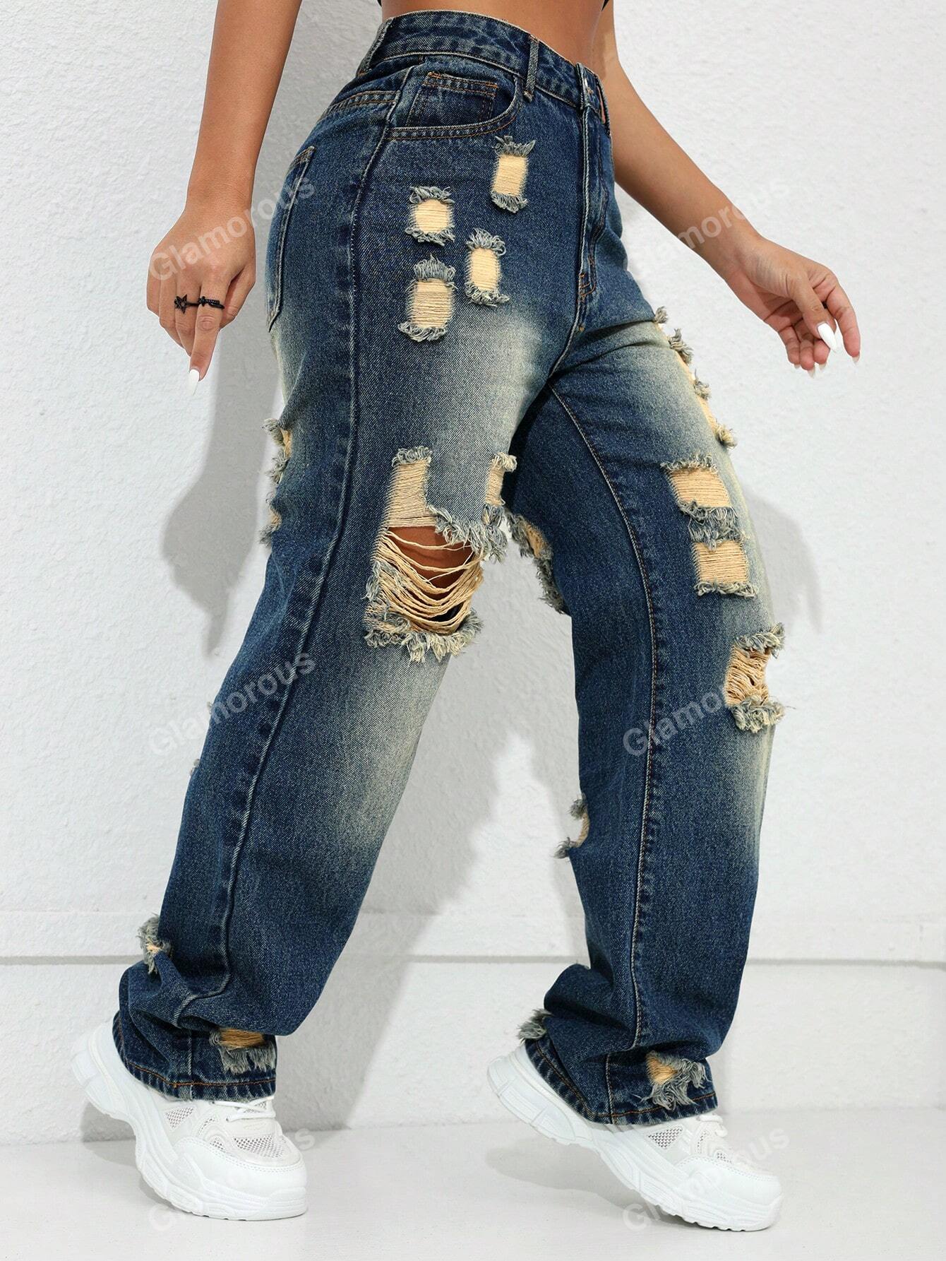 Y2k Carnival Street Purple High Waist Oblique Pocket Straight Leg Jeans