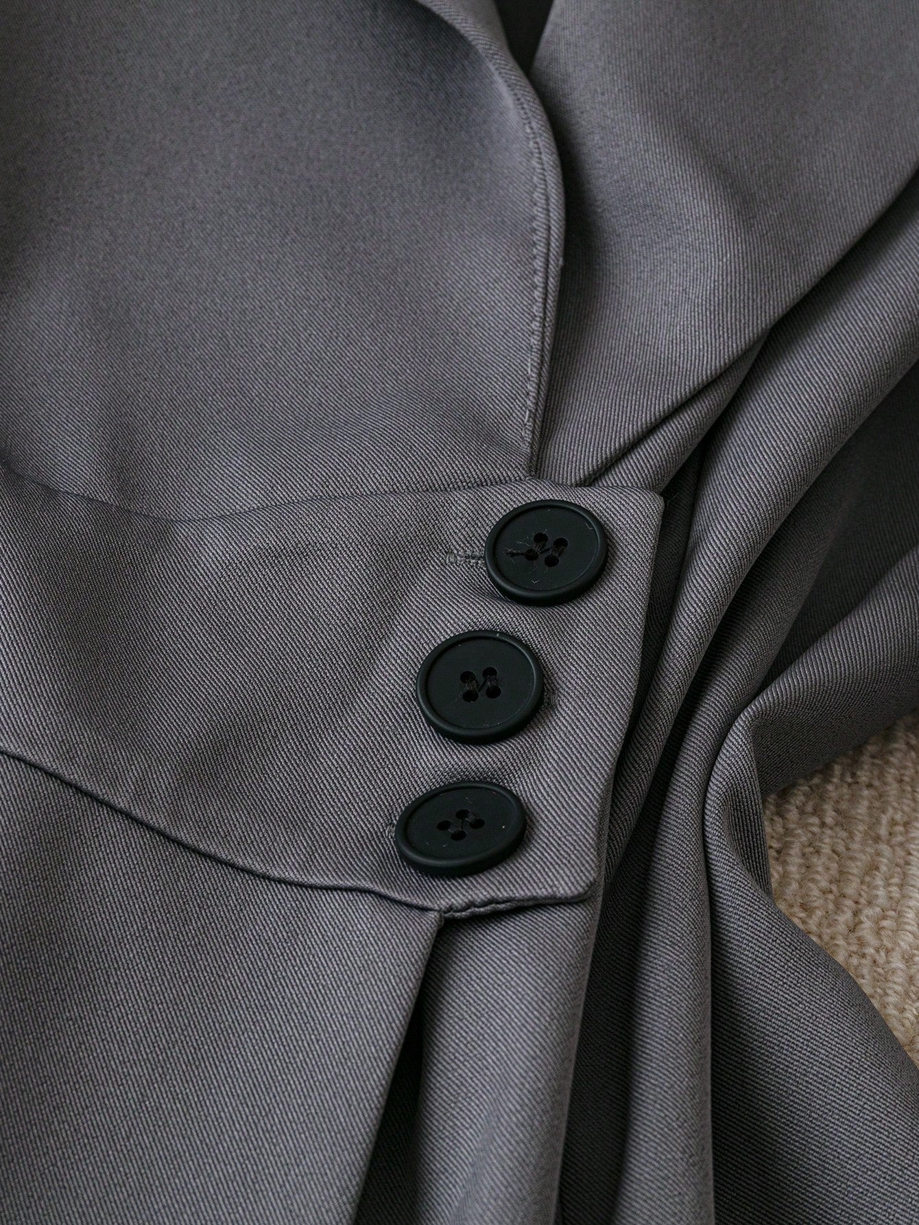 Clasi Women's Autumn Solid Color Lapel Neck Long Sleeve Jacket And Pants Elegant Suit Set