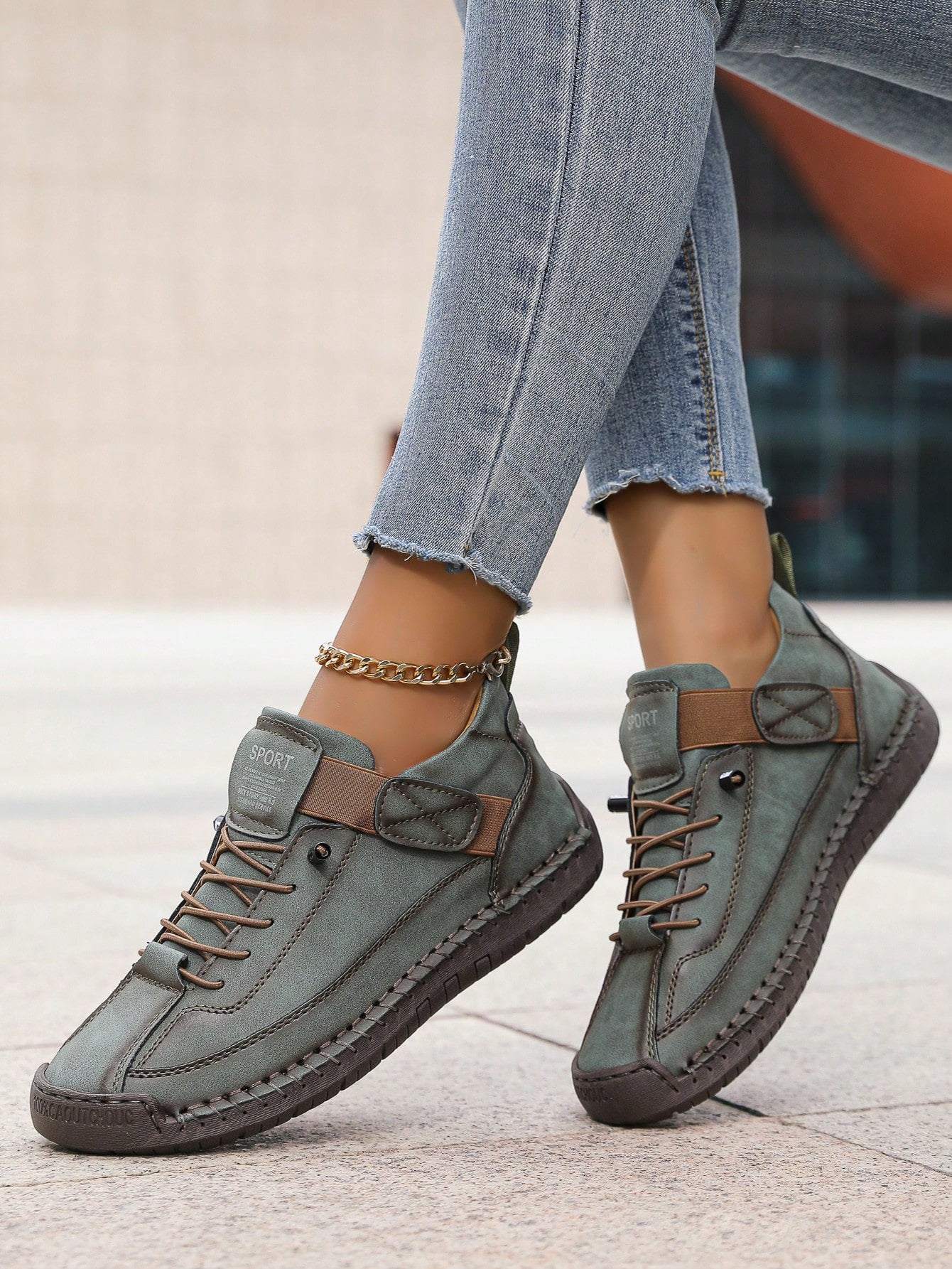 Women Casual Sneakers Handmade Octopus Design Fitness Cross Training Shoes Fashion Motorcycle Shoes, Rubber Non-Slip Sole Slip-On Slouchy Shoes