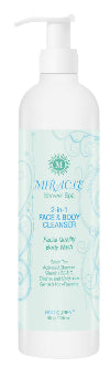 Holocuren Miracle Shower Spa 2-in-1 Face & Body Cleanser – Green Tea & Activated Charcoal, 8 oz