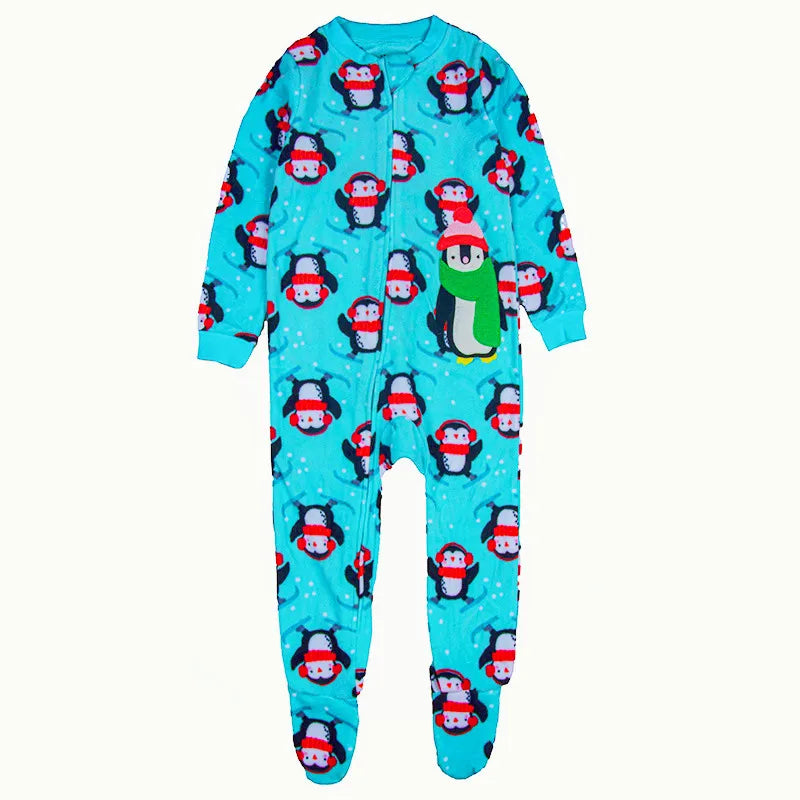 One-piece pajamas for children aged 3-10, pajamas for boys and girls, fleece one-piece suits, soft and warm.