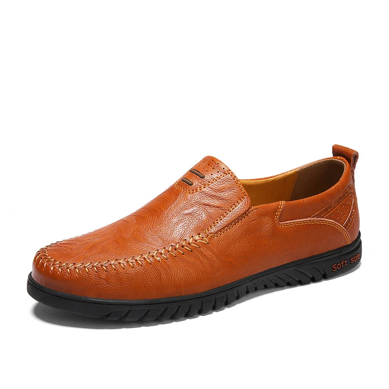 Fashion Leather Shoes Men Comfortable Casual Dress Shoes High Quality Loafers Shoes Sapato Masculino Big Size