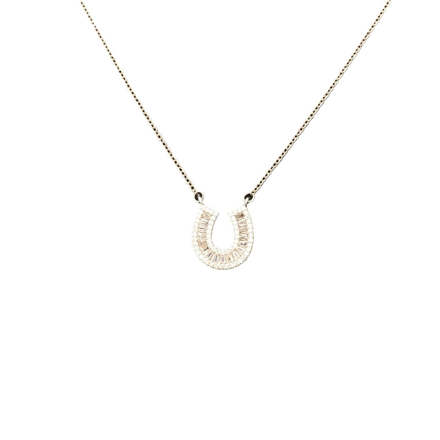 Zircon horseshoe necklace