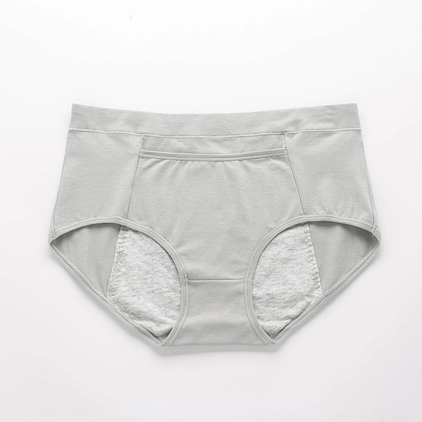 High Waisted Elasticity Underwear Breathable Period Underwear Solid Color Sanitary High Waisted Underwear For Women