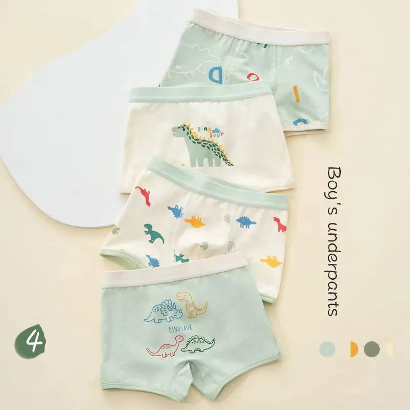 Children's Underwear Boy Panties Underpants Engineering Vehicle Cars Fire Engine Comfortable Shorts Briefs Boxers For Kids