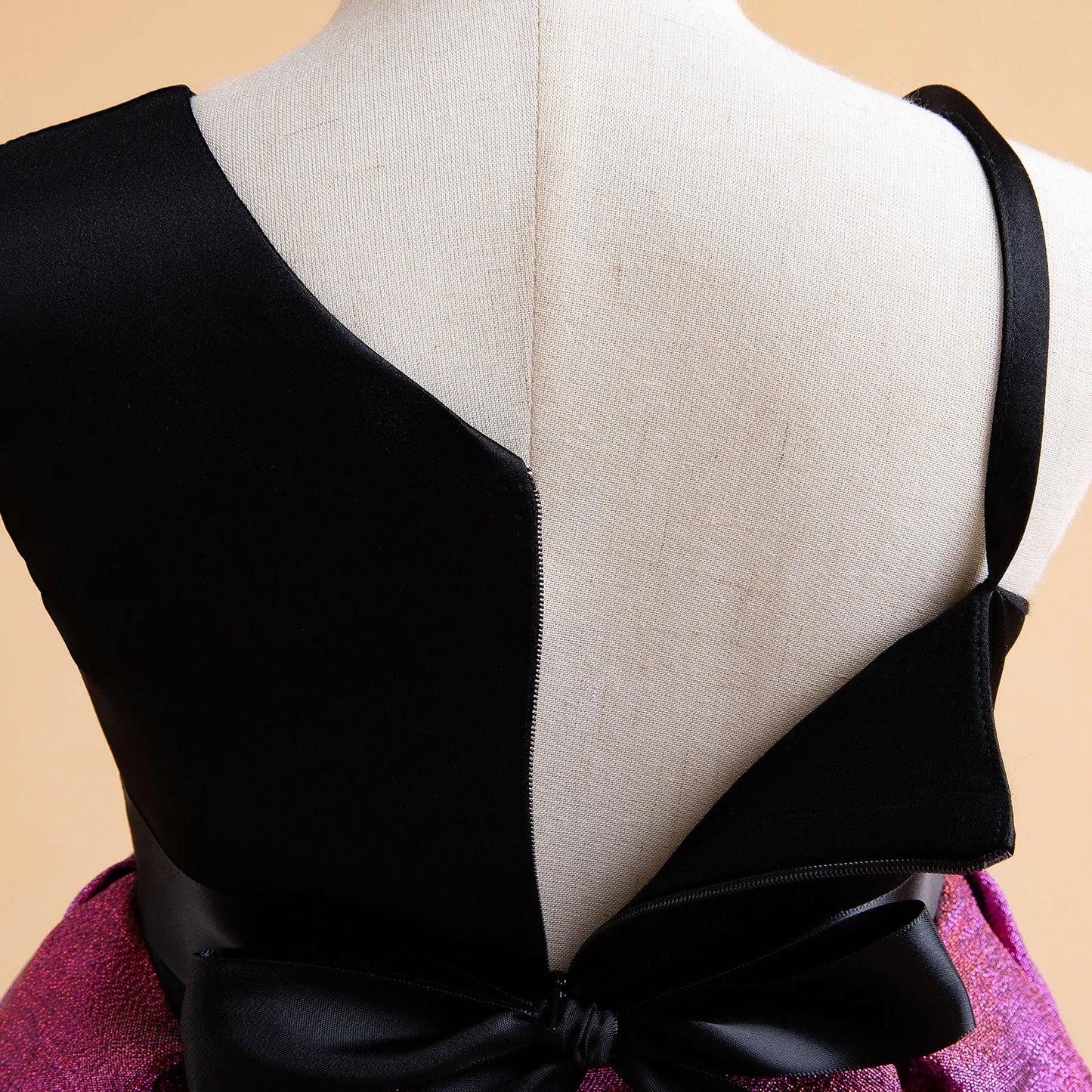 Girls Party Dresses Elegant Irregular Off-Shoulder Bow Decor Gown For Birthday Banquet Formal Evening Prom Luxury kids clothes