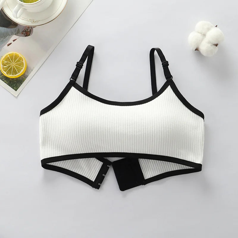8-16 Years Teens Seamless Sport Underwear Teenage No Underwire Training Bras Girl's Sport Bras School Girl Soft Small Size Bra