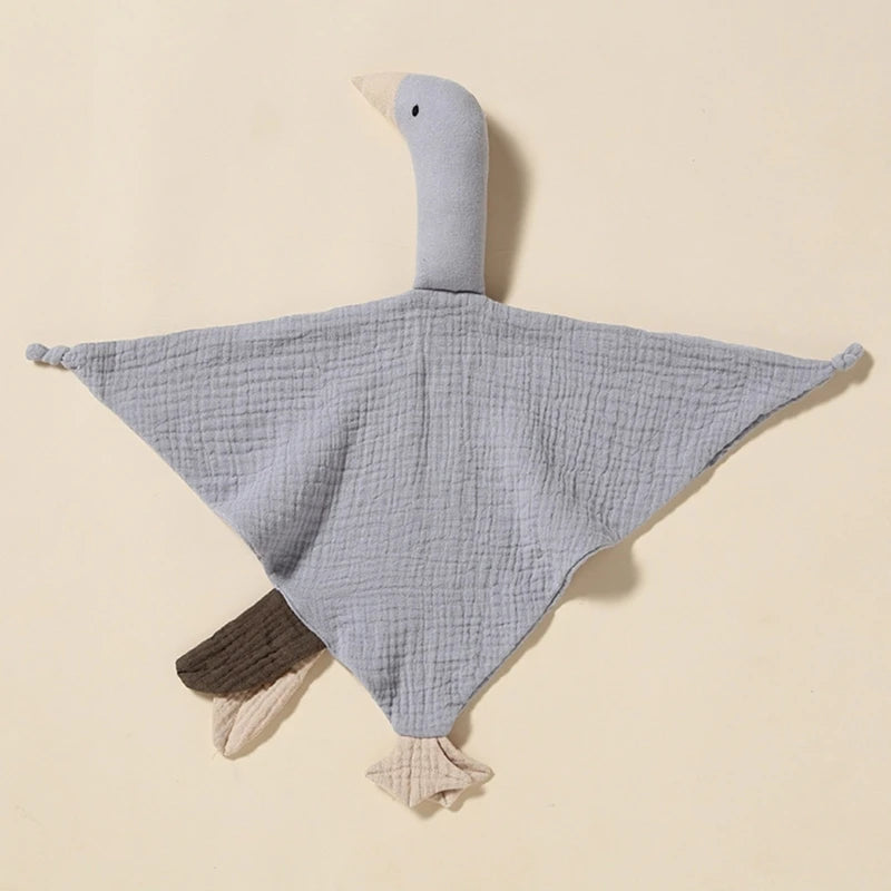 Stuffed Goose Baby Towel Cotton Baby Sleeping Cuddling Security Blanket Newborn Soothe Appease Towel Kids Face Towel Washcloth