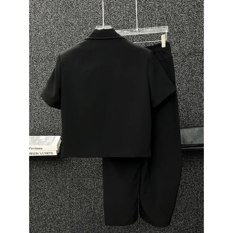Men's 2025 New Short-sleeved Shirts Fashionable Casual Handsome Personalized Versatile Fashionable Casual and Versatile Tops