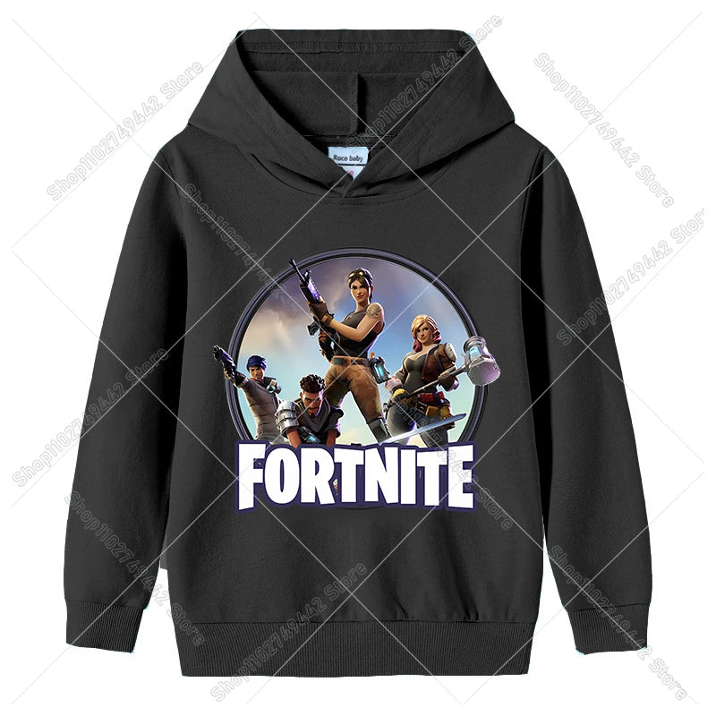 Fortnites Child Hoodies Autumn Hooded Sweatshirt for Boy Girl Thin Tracksuit Long Sleeve Pullover Tops Sportswear Kids Clothes