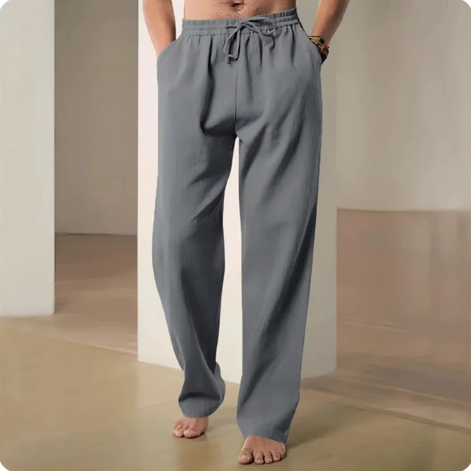 Men's Beach Pants Joggers Streetwear Cotton Linen quick drying Sweat Casual Pants Hawaiian Vacation spring Summer Loose Long