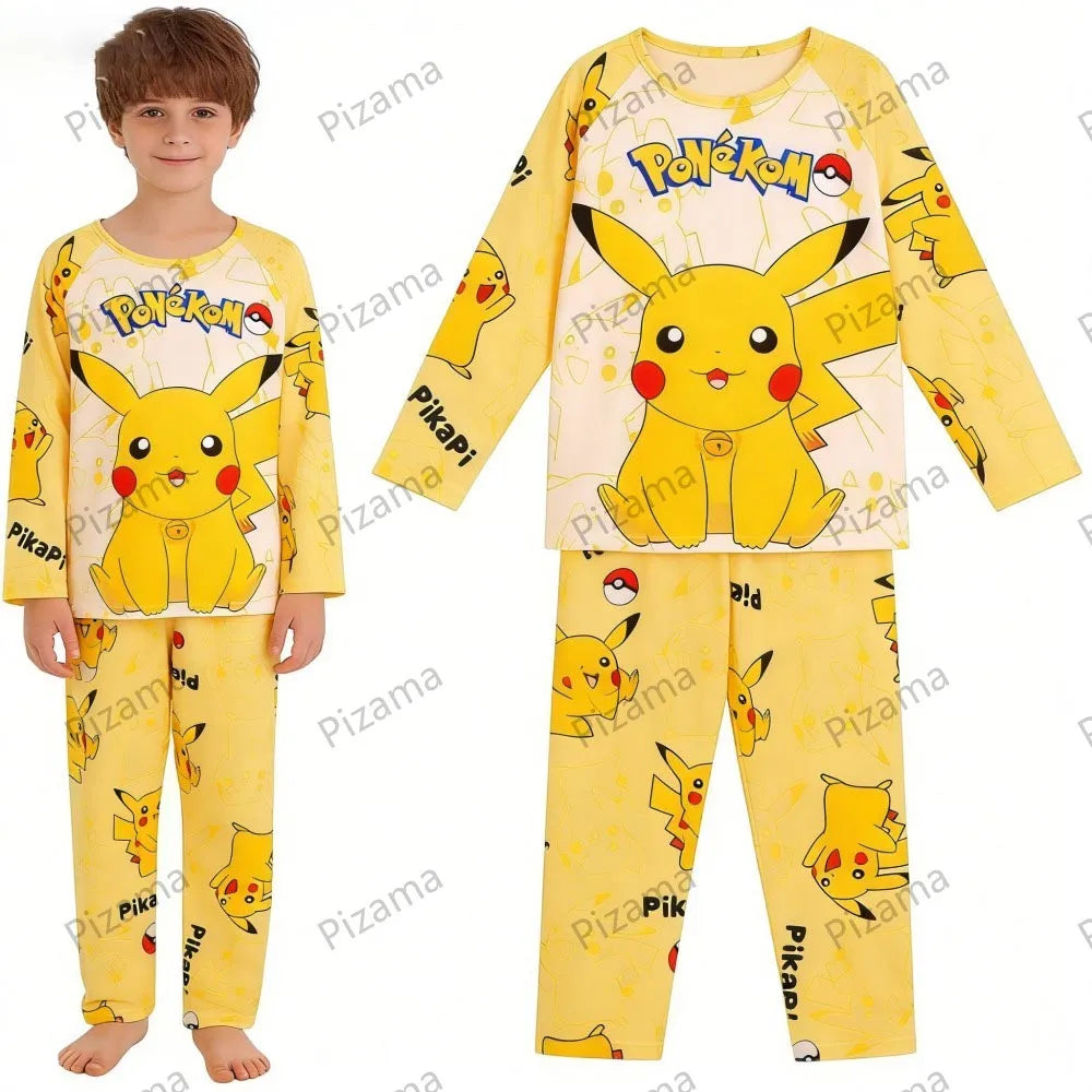 Boys Pajamas Sets Toddlers Girl Fashion Clothes Suits Girls Clothes Pajamas Unisex Kids Clothing Sets Pikachu Children Pyjamas