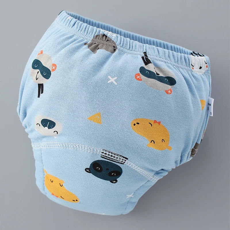 Soft Baby Cloth Diapers Reusable Kids Training Pants Waterproof Underwear Boys Girls Washable Cotton Nappy Changing Panties