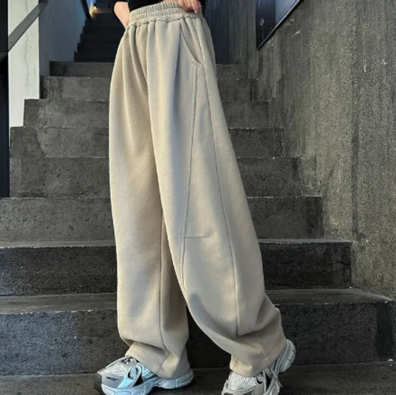2026 New Girls Wide-Leg Pants Trendy Stylish Straight Trousers for Kids Comfortable Spring Casual Wear Teen Pants 8 10 12 Years