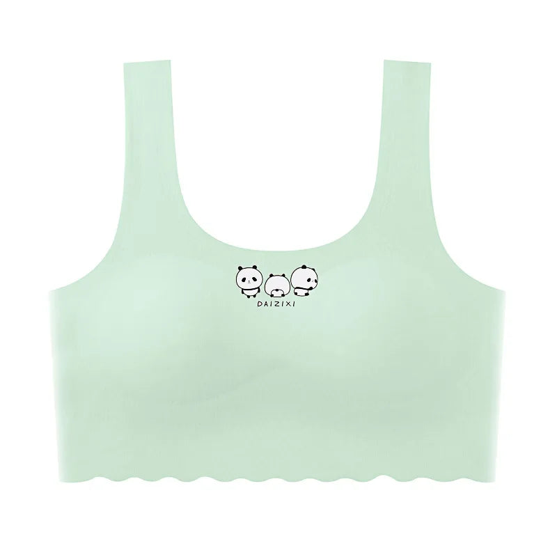 Teenage Girls' ice Silk Seamless Bra Comfortable Underwear For Junior And High School Girls Undergarment For Girls In Puberty