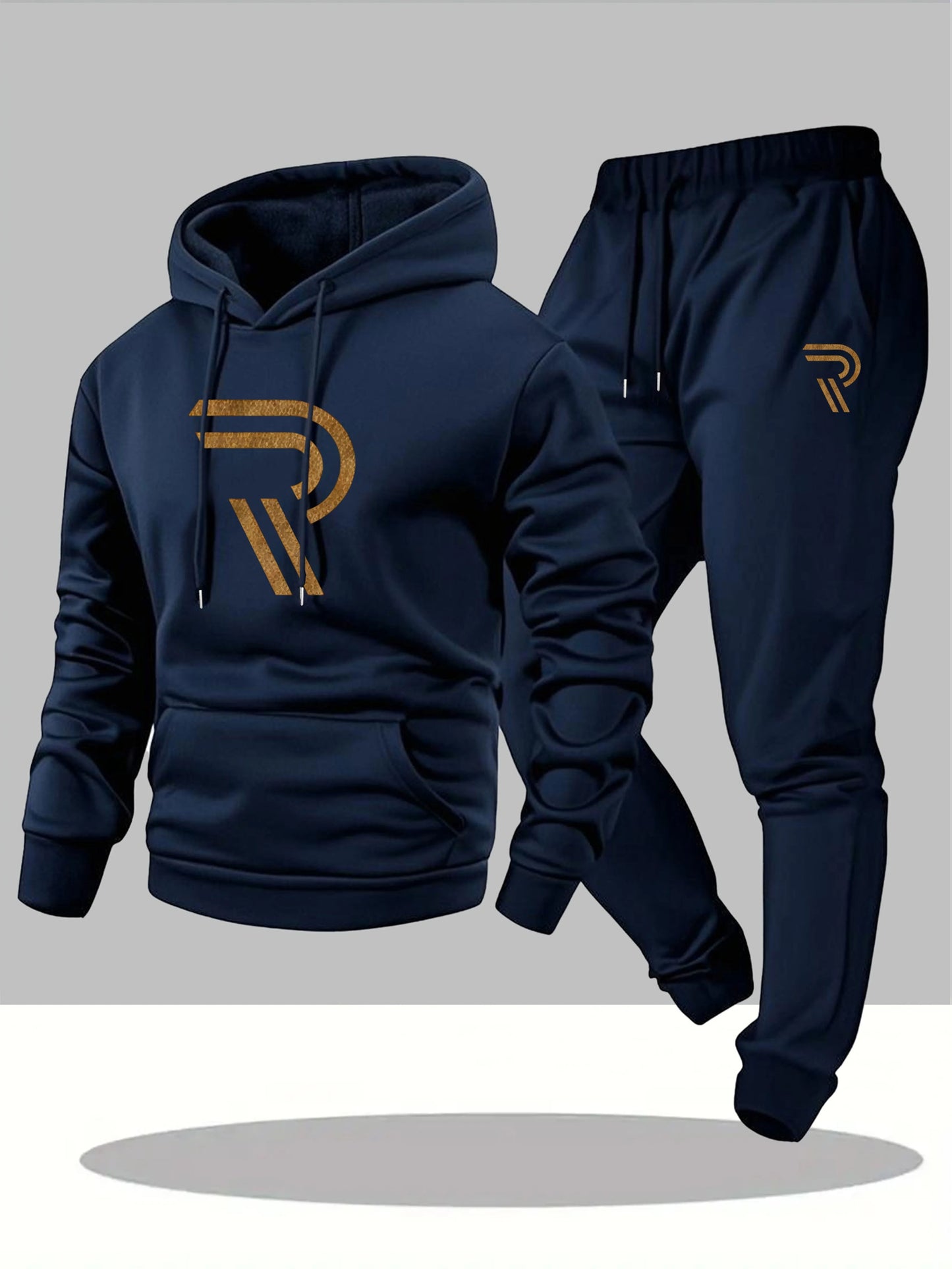 Men'S Casual Fashion Personalized Sports Suit,Includes A Hooded Sweatshirt And Matching Pants