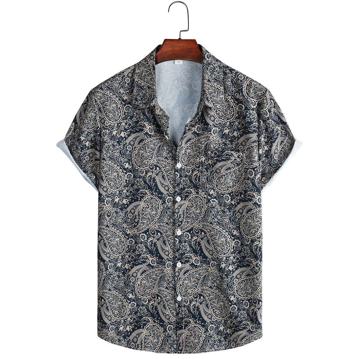 Men's Summer Hawaiian Style Loose Short Sleeve Casual Shirts Fashion 3D Print Vacation Beach Shirt Tops Breathable Blouses Male