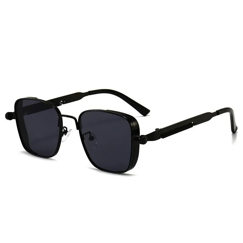 Sun Glasses New Eyeglasses Vintage Steampunk Square Metal Sunglasses Fashionable Versatile Unisex Eyewear Unique Statement Style