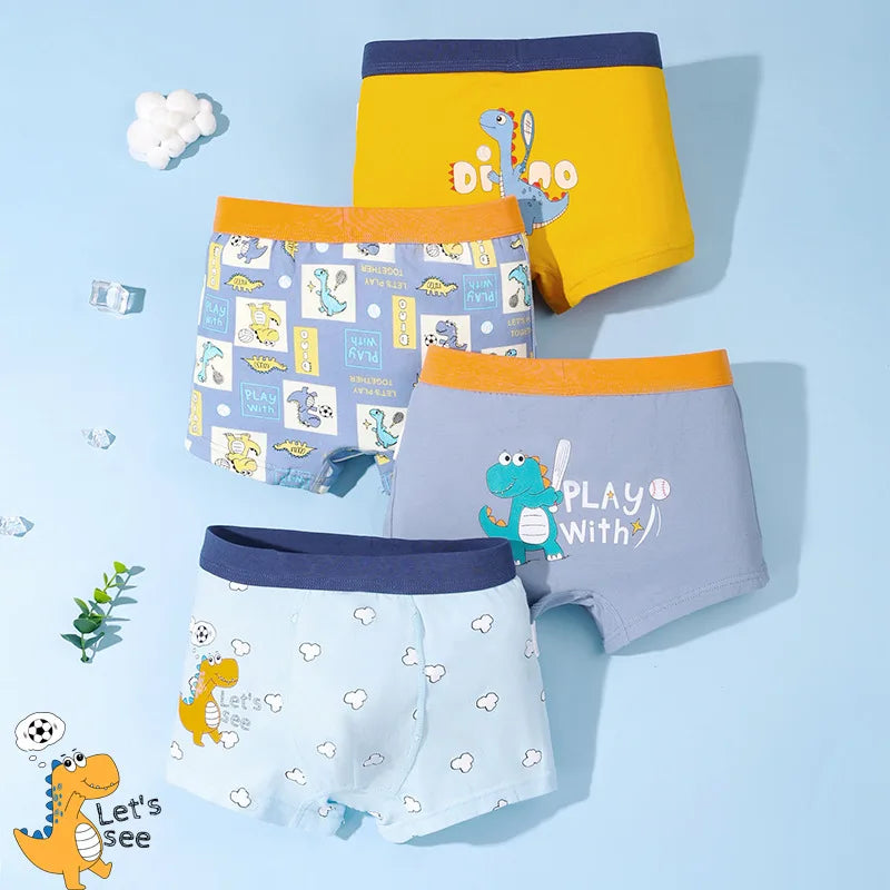Children Boy Briefs 100% Cotton Soft Toddler Cartoon Girl Short Panties Kid Underwear for Infant Boy Teen Underpant 2 -15 Years