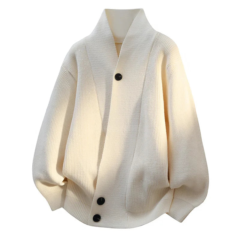 New Fashion Design Men V-neck Cardigans Sweaters Men Spring Autumn Outwear Loose Sweatercoat Csual Knitted Sweaters Size 4XL