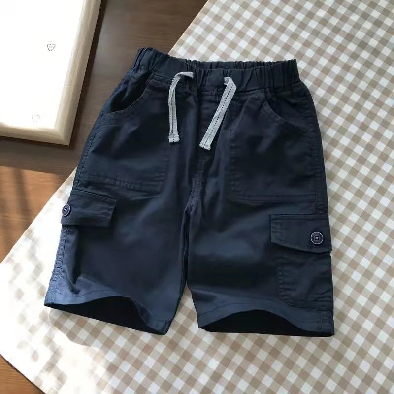 Boys Summer Shorts 2025 New Fashion Short Pants Children Sports Wide-legged Trousers Teenager Casual Thin Clothing 4-14 Years