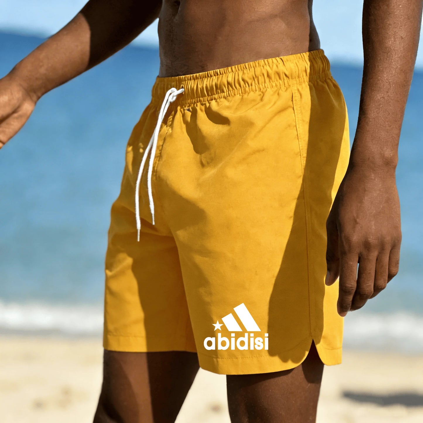 Men's summer beach swimming shorts are fashionable, breathable, fast drying, and comfortable shorts