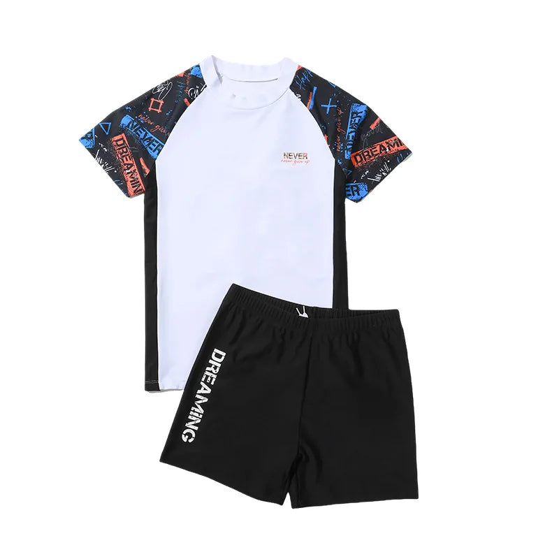 Children's Oversized Swimsuit Set, Beach Pants for Teenagers and Kids, Overweight and Enlarged Boys' Swimwear, Summer Beach Pant