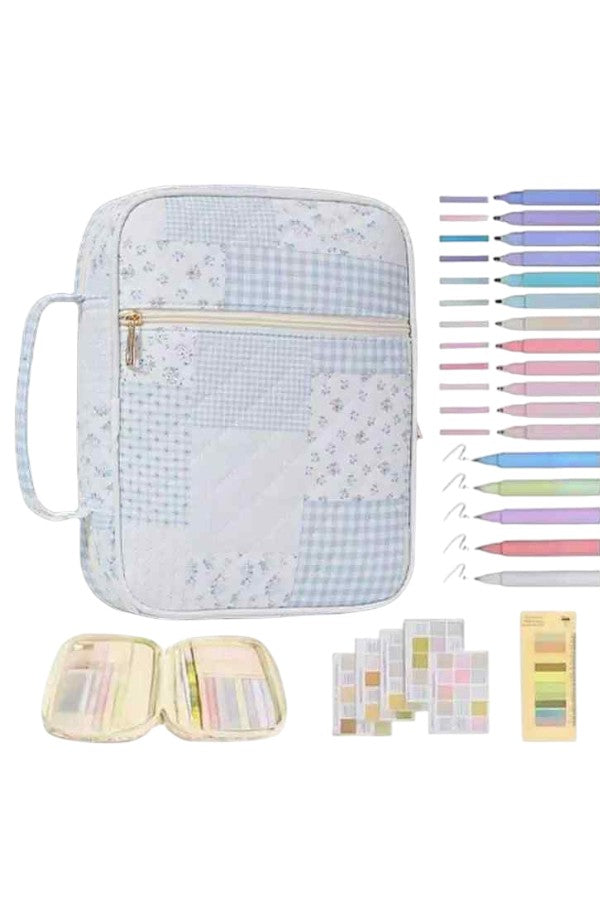 SC - ETA 2/16 - Miriam Blue Patchwork Bible Cover