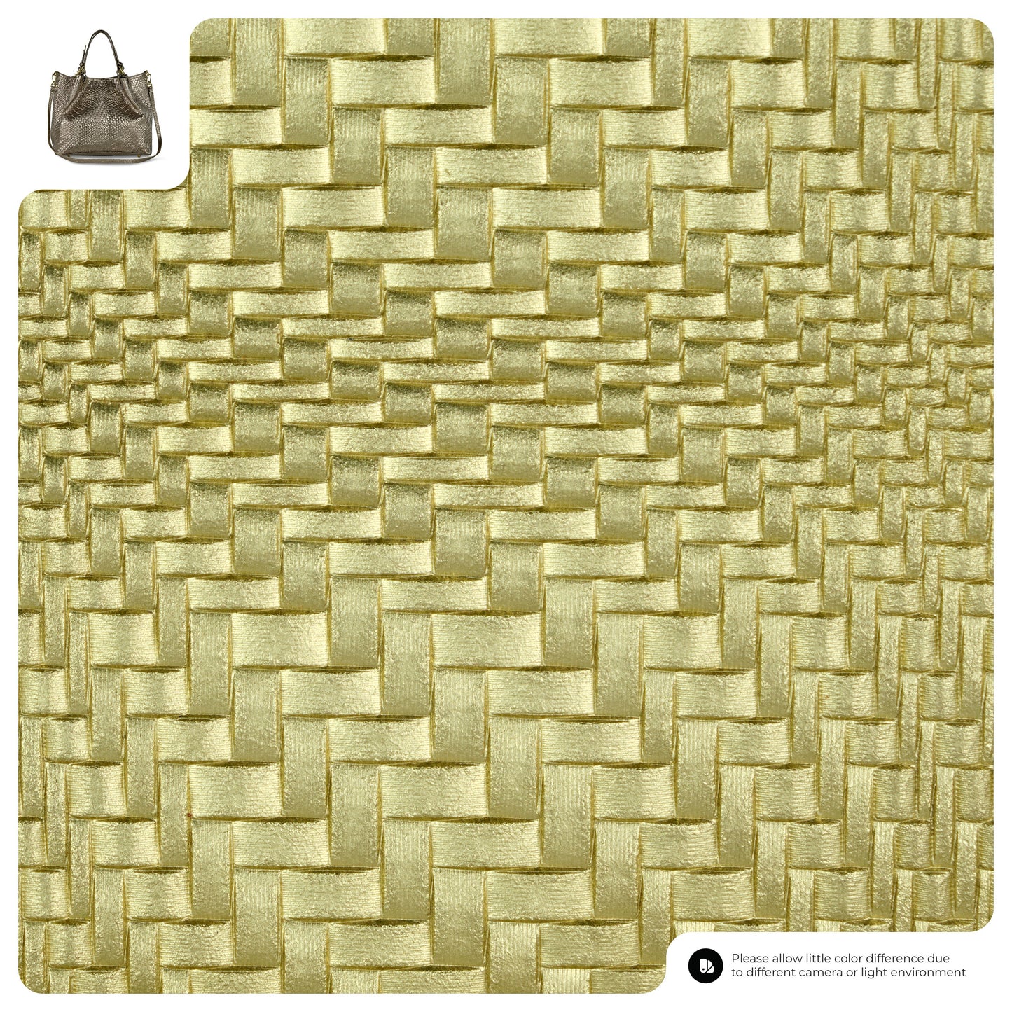 Grid Metallic Suede Leather Top-Handle Bag