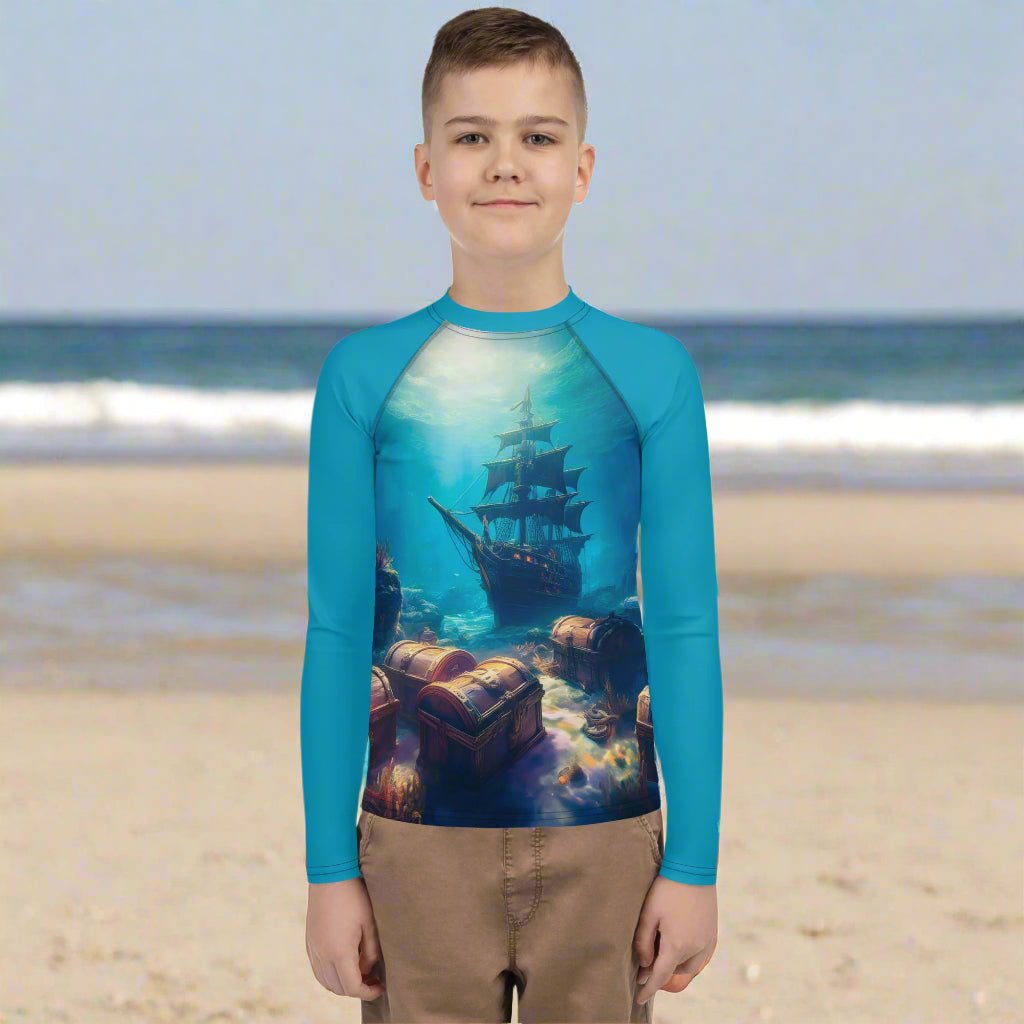 Treasure Ship | Rash Guard | Teen/Youth Sun rashie