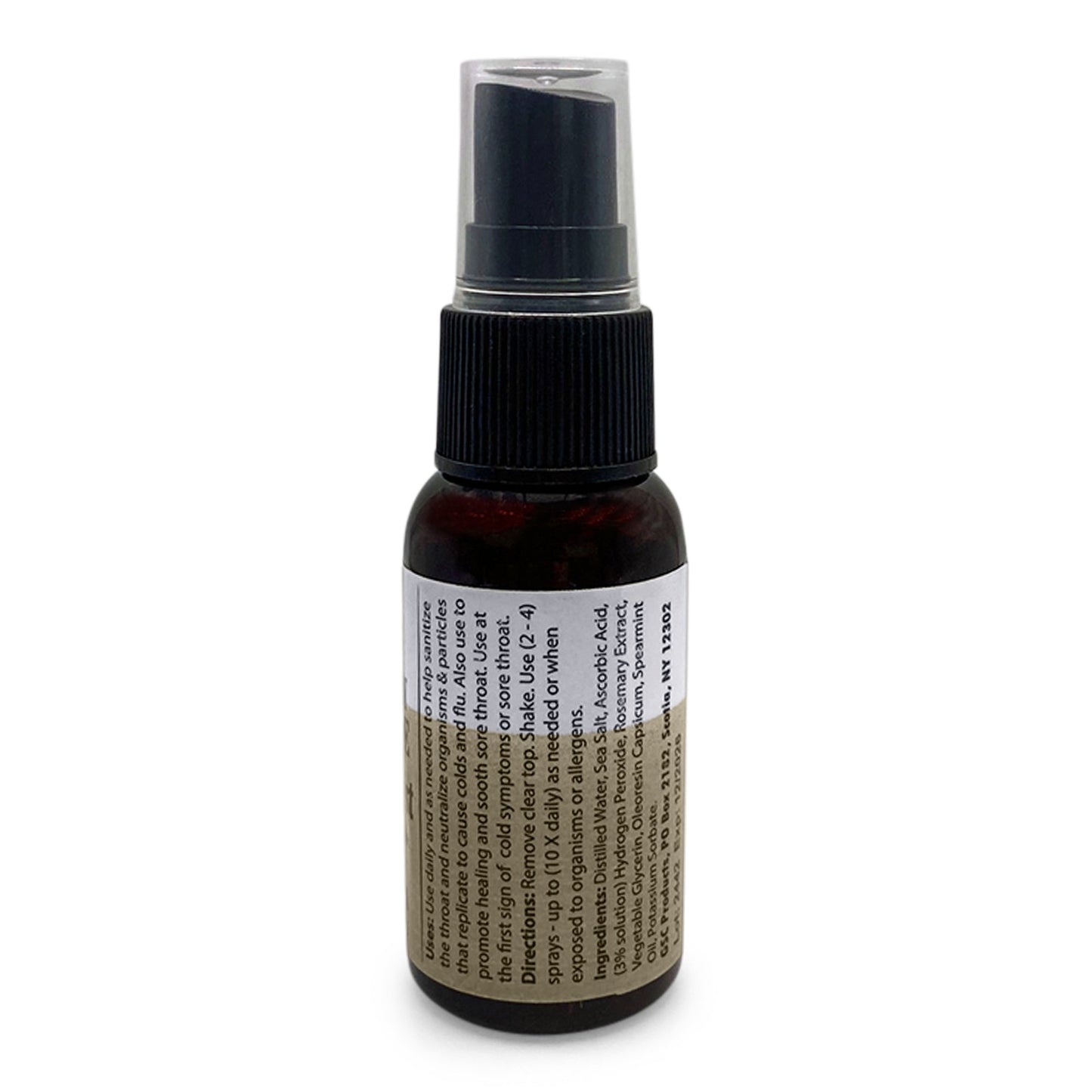 Sinus Plumber Hydrogen Peroxide Throat Spray Cold and Flu Prevention