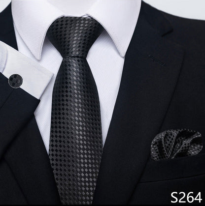 Men's Creative All-match Business Formal Wear Tie Scarf Cuff Buckle Set