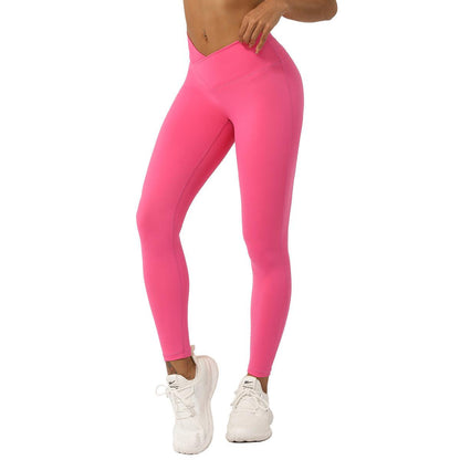 V-Shaped High-Waisted Yoga Pants | Skinny Fit Workout Pants for Fitness & Yoga