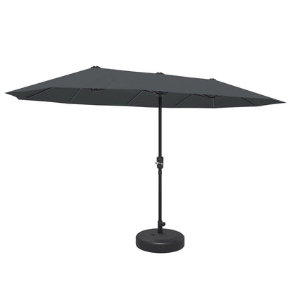 Ainfox 13ft Patio Umbrella Outdoor Two Layers With Umbrella Base