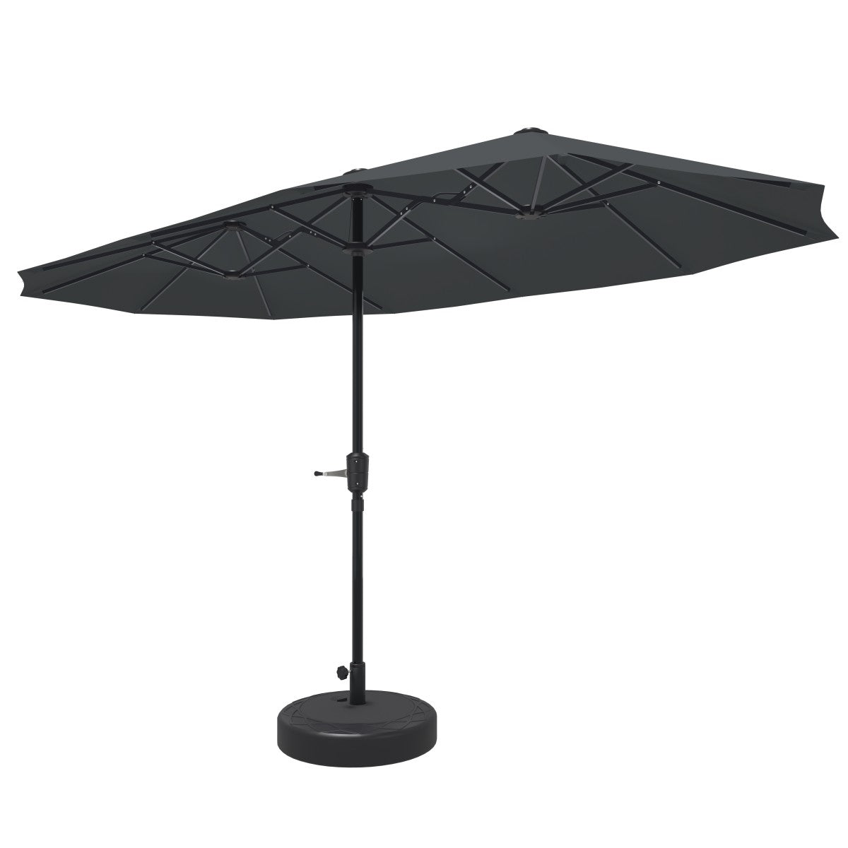Ainfox 13ft Patio Umbrella Outdoor Two Layers With Umbrella Base