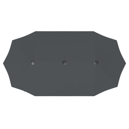 Ainfox 13ft Large Patio Umbrella, Outdoor Double-Sided Rectangle Market Heavy Duty Umbrellas without Base