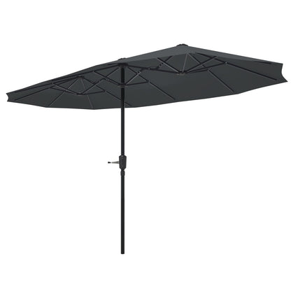 Ainfox 13ft Large Patio Umbrella, Outdoor Double-Sided Rectangle Market Heavy Duty Umbrellas without Base