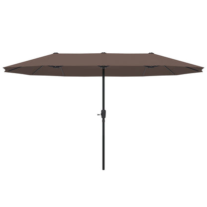 Ainfox 13ft Large Patio Umbrella, Outdoor Double-Sided Rectangle Market Heavy Duty Umbrellas without Base