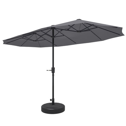 Ainfox 13ft Patio Umbrella Outdoor Two Layers With Umbrella Base