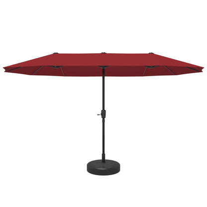 Ainfox 13ft Patio Umbrella Outdoor Two Layers With Umbrella Base