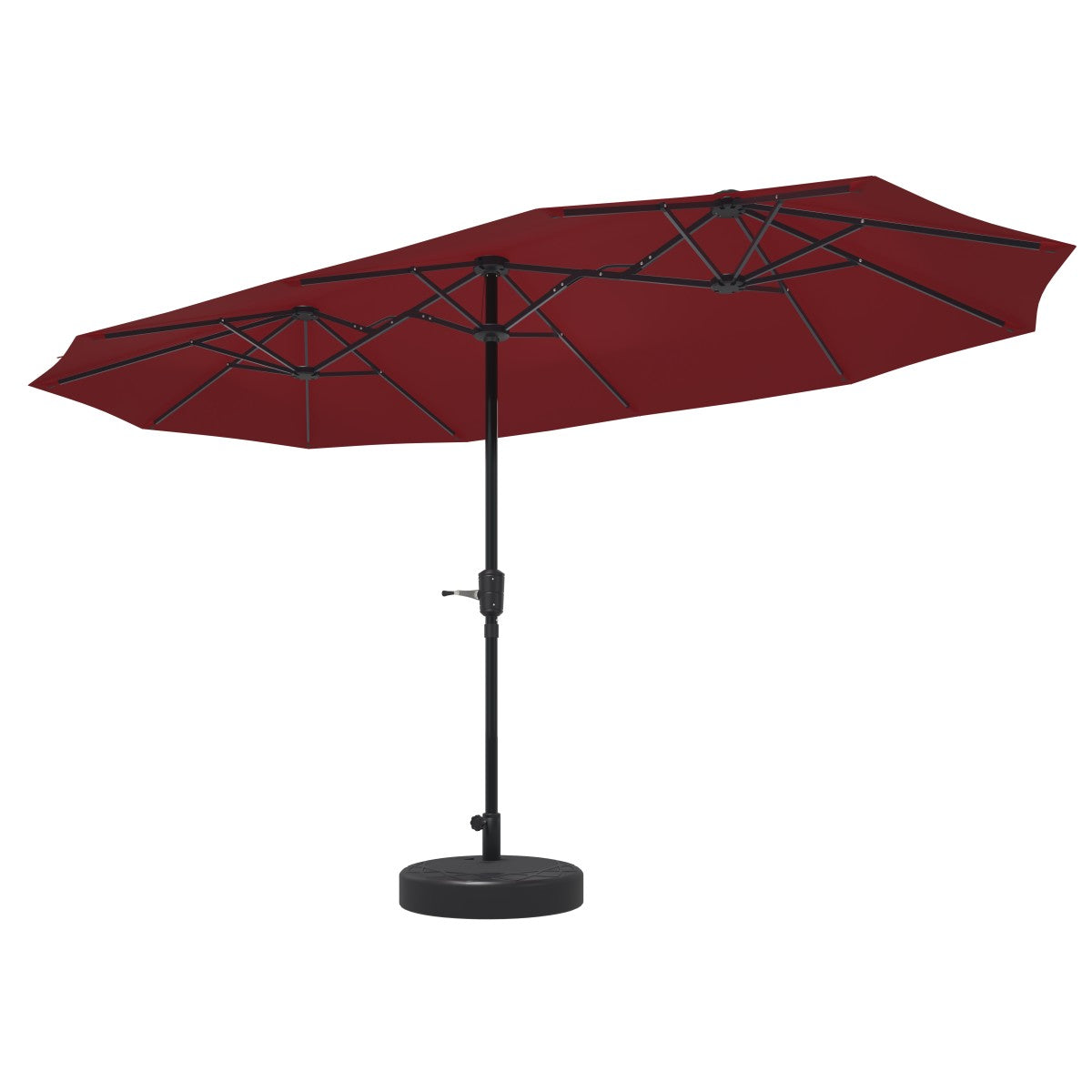 Ainfox 13ft Patio Umbrella Outdoor Two Layers With Umbrella Base