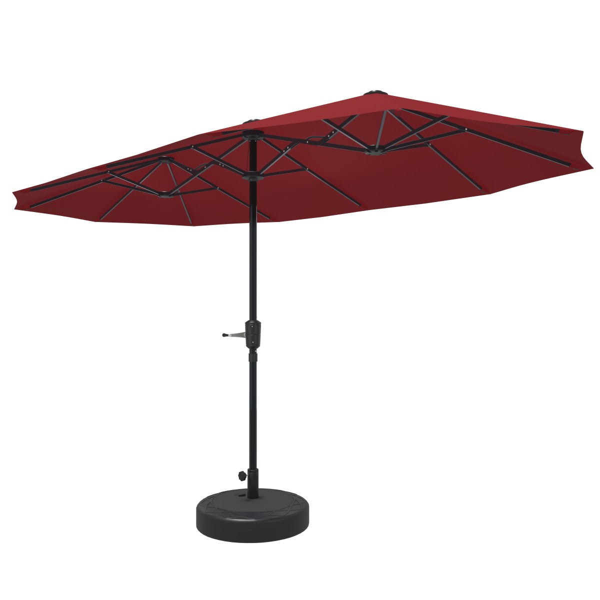 Ainfox 13ft Patio Umbrella Outdoor Two Layers With Umbrella Base