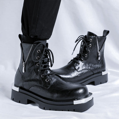 British-style Vintage Fashion Mens Side-zip Boots