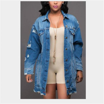 Cowgirl Chic Boyfriend Denim Jacket | Distressed & Stylish Western Outerwear