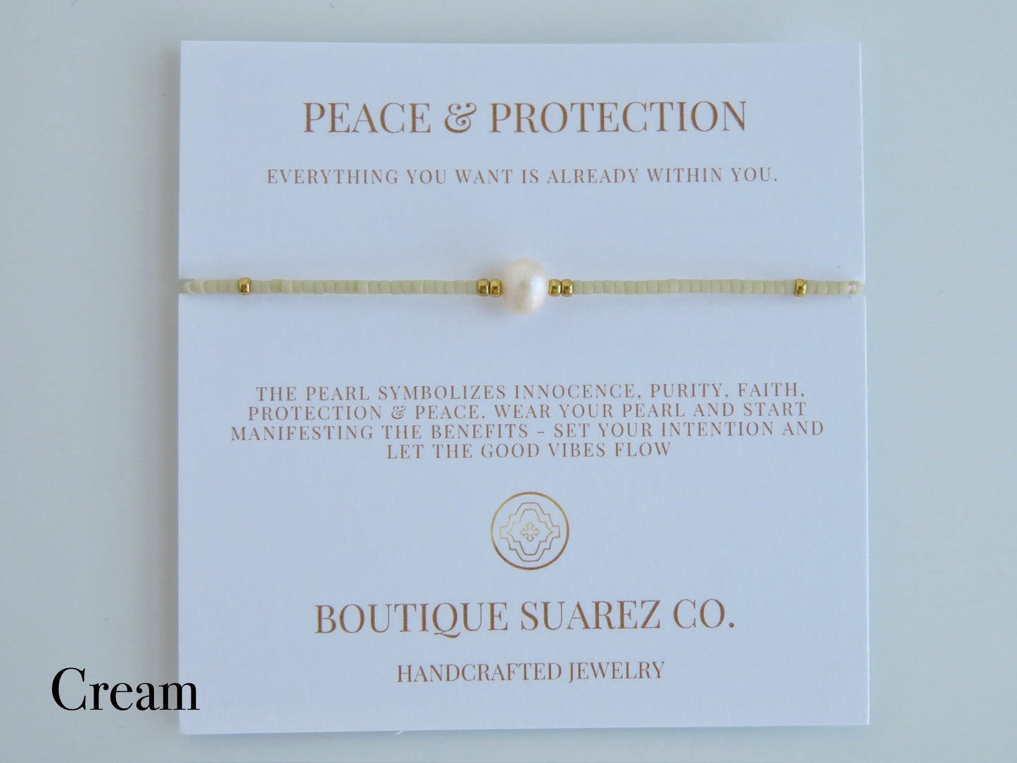 Manifest Peace - Pearl Bracelet