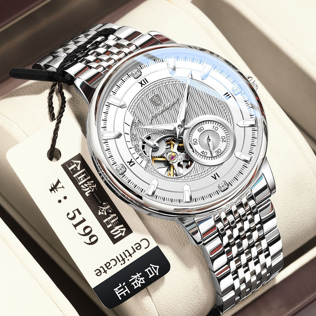 Fully Automatic Waterproof Luminous Mechanical Watch For Men