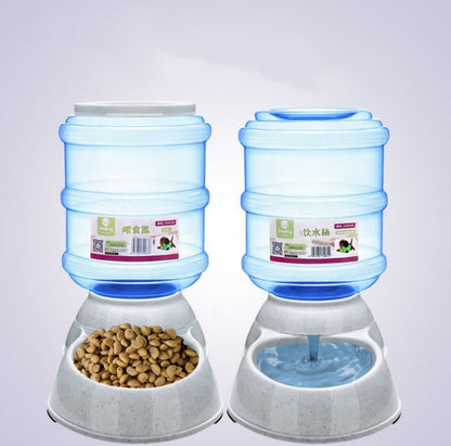Cats Dogs Automatic Pet Feeder Drinking Water Fountains Large Capacity Plastic Pets Dog Food Bowl Water Dispenser